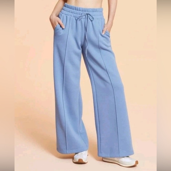 Blogilates x Target Steel Blue Travel Trouser + Marshmallow Hoodie Set Size S/XS - Picture 2 of 5